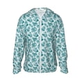 thumbnail image 1 of Fotbe Teal turquoise shell Chaqueta con Protección Solar UPF 50+ para Hombre y Mujer, Camisa con Capucha y Bolsillos-Small, 1 of 7