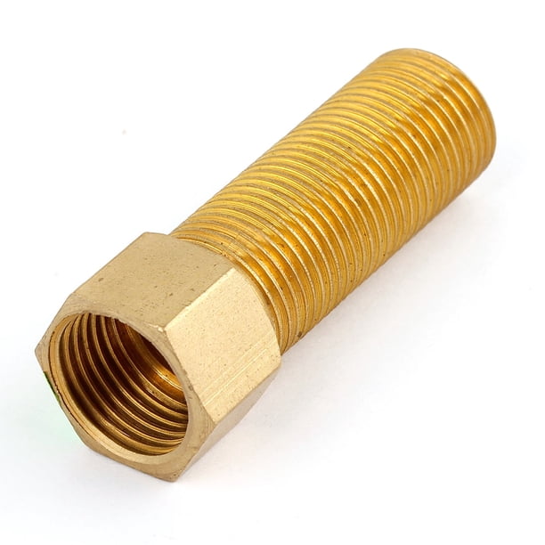 Conector de Niplo de Tubo de Latón de Rosca Macho a Hembra de 1/2PT, Accesorio Rápido de 7 cm