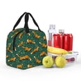 thumbnail image 6 of Lsque Green Plants with Fox Pattern Lunch Bag Women/Men Insulated Lunch Box,Small Leakproof Cooler Food Lunch Containers Reusable High Capacity Lunch Tote Bags, 6 of 6