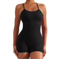 thumbnail image 2 of Women Backless Tummy Control Jumpsuits High Waist Workout Jumpsuits Sleeveless V Back Scrunch Yoga Rompers, 2 of 9