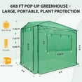 thumbnail image 4 of EAGLE PEAK 8'x6' Portable Walk-in Greenhouse Instant Pop-up Fast Setup Indoor Outdoor Plant Gardening Greenhouse , Front and Rear Roll-up Zipper Entry Doors and 2 Large Roll-up Side Windows, 4 of 11