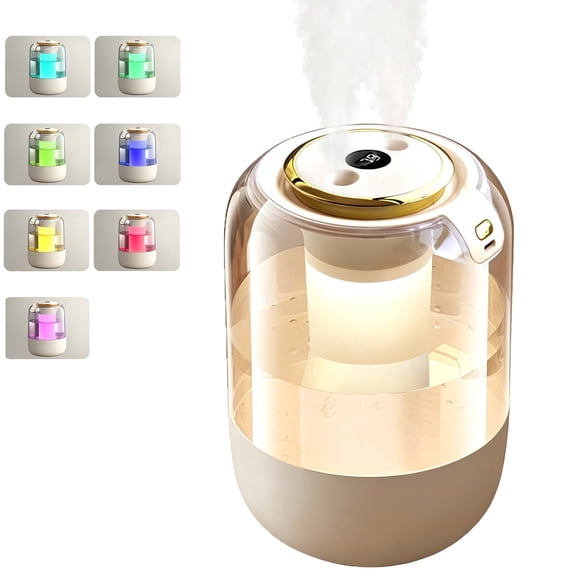 QIYFDDF 2.2L Cool Mist Humidifier for Room Home Top Fill Ultrasonic Air Humidifier and Vaporizer with Humidity Sensor