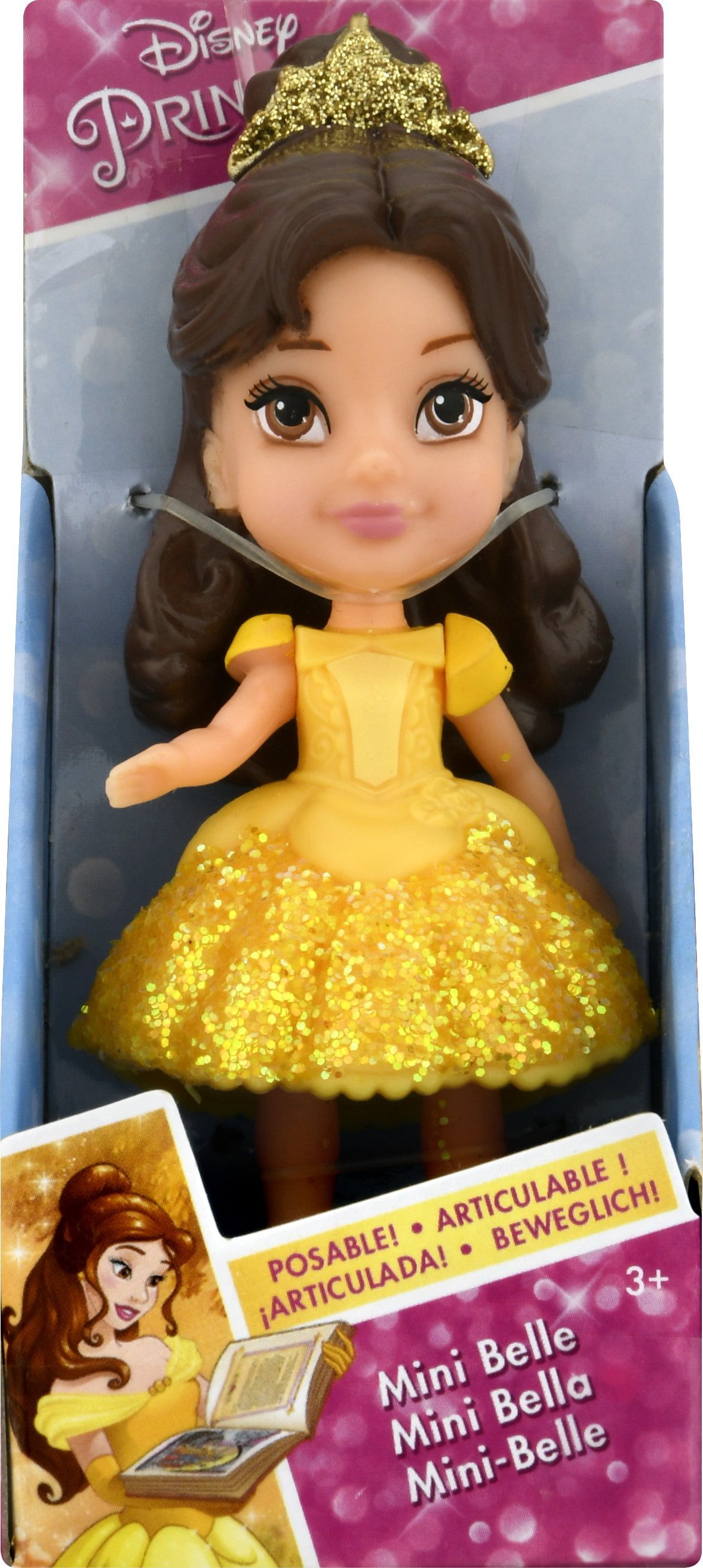 New version Disney Princess Mini Doll - Belle Yellow Dress