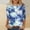 Blue, variant on BLTIBY Womens 3/4 Sleeve Shirts Fall Spring Printed Round Neck Top Fashion Comfortable Loose Pullover Blouse Blue M