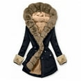 thumbnail image 3 of LOVZFMLL Vestes pour Femmes Automne et Hiver Veste Unie Manches Longues Cardigan à Capuche avec Poches, 3 of 3