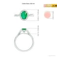 thumbnail image 5 of ANGARA Natural Oval 1.1 ct Emerald Halo Twisted Vine Ring in 14K White Gold for Women (Size-8x6mm) | May Birthstone, Birthday, Anniversary, Jewelry Gift for Women | Natural Emerald Ring, 5 of 9