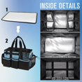 thumbnail image 4 of SUMMIT Wearable Cleaning Caddy, Cleaning Caddy Supplies Organizer with Handle & Shoulder Straps for Housekeepers, Under Sink & Car Cleaning Tool Organizers Bag with 4 Foldable Divider (Blue), 4 of 14