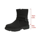 thumbnail image 6 of Wowcloth Winter Ankle Boots for Women - Fashionable Casual Round Toe Side Zipper Chunky Low Heel Lace-Up Winter Shoes for Cold Weather Outfit, 6 of 9