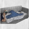 thumbnail image 6 of Letter K Soft Flannel Fleece Blanket, Alphabet Font Denim Style Blue Jean Texture Capitalized Character K Illustration, Cozy Plush for Indoor and Outdoor Use, 50" x 60", Blue Yellow, by Ambesonne, 6 of 6