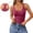 Hot Pink, variant on Women's Tank Tops with Built in Bras Summer Racerback Solid Color Ribbed T Shirts for Women Casual Versatile Sleeveless V Neck Going Out Tops (Hot Pink,L)