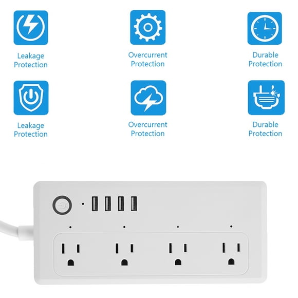 Power Strip, USB Interface Charging Smart Plug, Copper Apartment Factory Office Smart Phone Electrical Appliances Laptops For Lights School Home