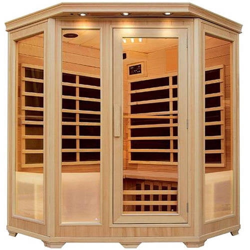 ALEKO SH3CSULA 3-4-Person Canadian Hemlock Wood Indoor Dry Infrared Sauna with 9 Carbon... by ALEKO