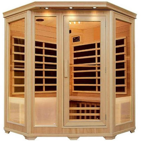 ALEKO 9 Carbon Fiber Heaters 3-4 Prs Canadian Hemlock Wood Indoor Infrared Sauna