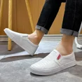 thumbnail image 4 of Zapatos de cuero de lujo de alta calidad para hombre, calzado informal blanco, mocasines cómodos sin cordones para hombre, zapatos para hombre, 4 of 5