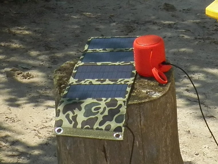 Helios Mini Folding Solar Charger with Power Bank, Camouflage
