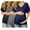 Black + Deep Gray + Deep Blue, variant on 3 Pack Maternity Shirts Dolman Sleeve Side Ruched Pregnancy Tee Tops V Neck Postpartum Tunic Blouse