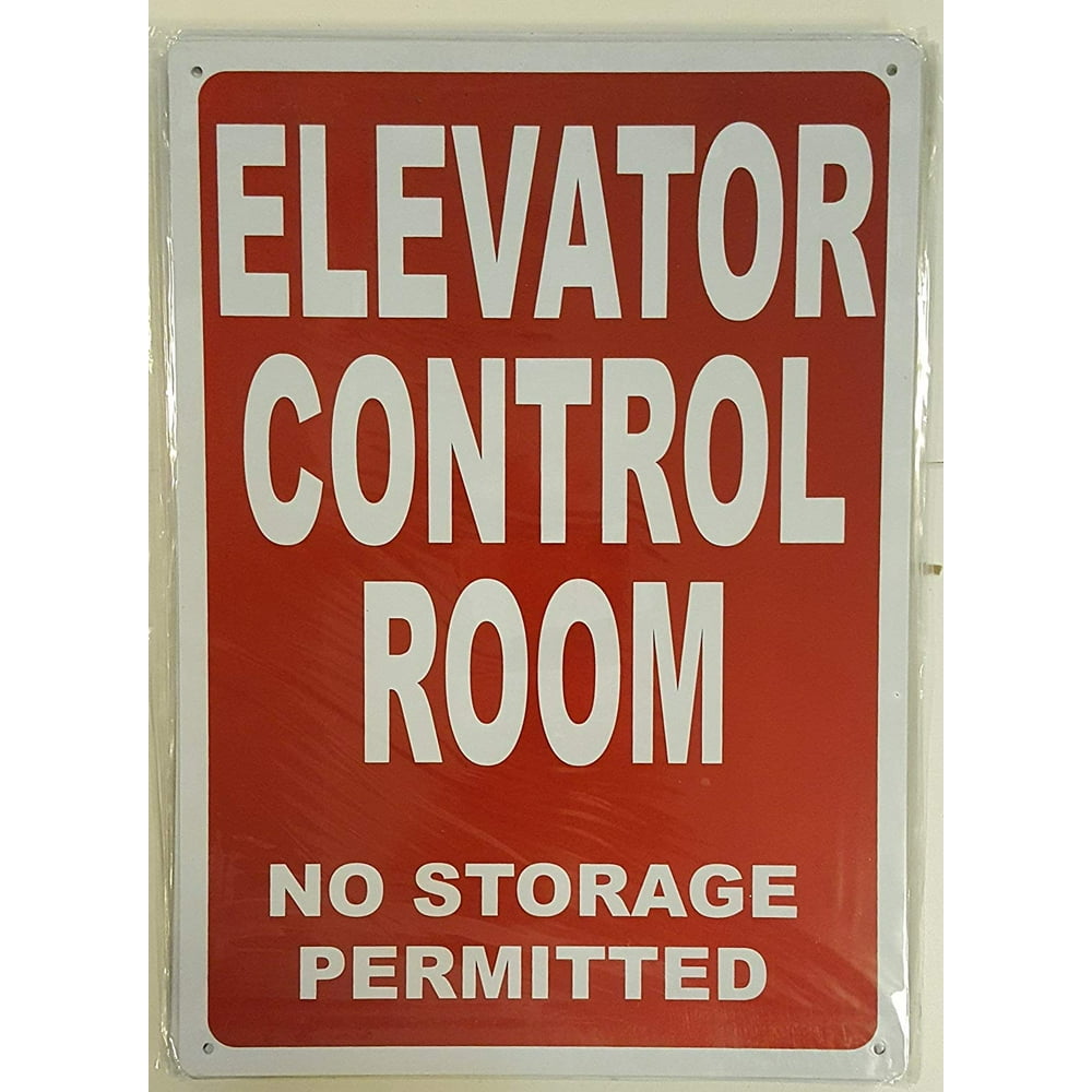 ELEVATOR CONTROL ROOM SIGN (Reflective, 10x14 , Rust Free, ALUMINIUM