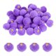 thumbnail image 1 of Uxcell 50Pcs Pom Pom Charm, 20mm Faux Fur Fluffy Fuzzy Keychain Pendants Balls, Soft Puff PomPom Charm Ball para manualidades de bricolaje, aretes, llaveros y joyería, morado, 1 of 6