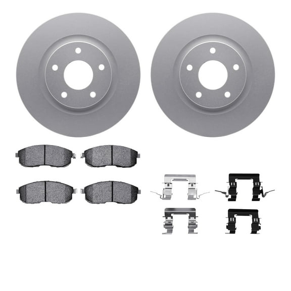 Dynamic Friction Company Front Geospec Brake Rotors with 5000 Advanced Brake Pads includes Hardware 4512-67110