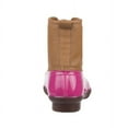 thumbnail image 4 of Josmo Girl Youth Winter Two-Tone Waterproof Lace-Up Duck Boot - Fuchsia, 12, 4 of 5