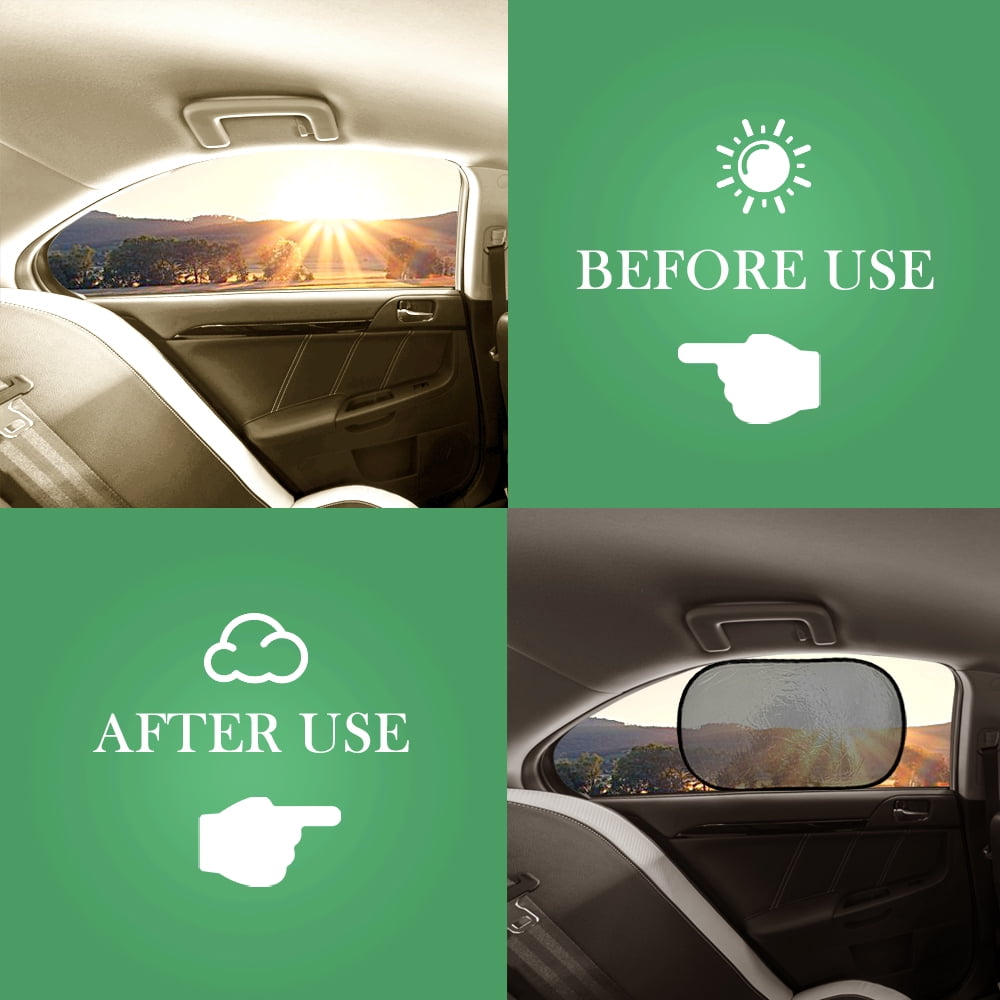1 Set Kids Pet from Sun- Blockover 98/% UV Rays - Fit Most Cars -Easy /& Flexible to Use Car Sun Shades for Side and Rear Window to Protect Your Baby Black PVC Children 2 pieces
