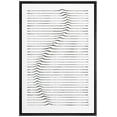 thumbnail image 2 of PixonSign Framed Wall Art Snake Wave Line Black & White Landscape Abstract Geometric Paintings Minimalism Modern Art Decorative Boho Canvas Prints Fine Art for Rooms - 24"x36"x3 Black, 2 of 5
