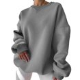 thumbnail image 1 of Gibobby Sudaderas para Mujer Sudadera suelta casual con estampado navideño de manga larga con cuello redondo para mujer de manga larga(Gris,G), 1 of 5