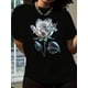 thumbnail image 1 of [Rose Print T-Shirt] Rose Print Women's Short-Sleeved Round Neck T-Shirt | For Spring and Summer, 1 of 6