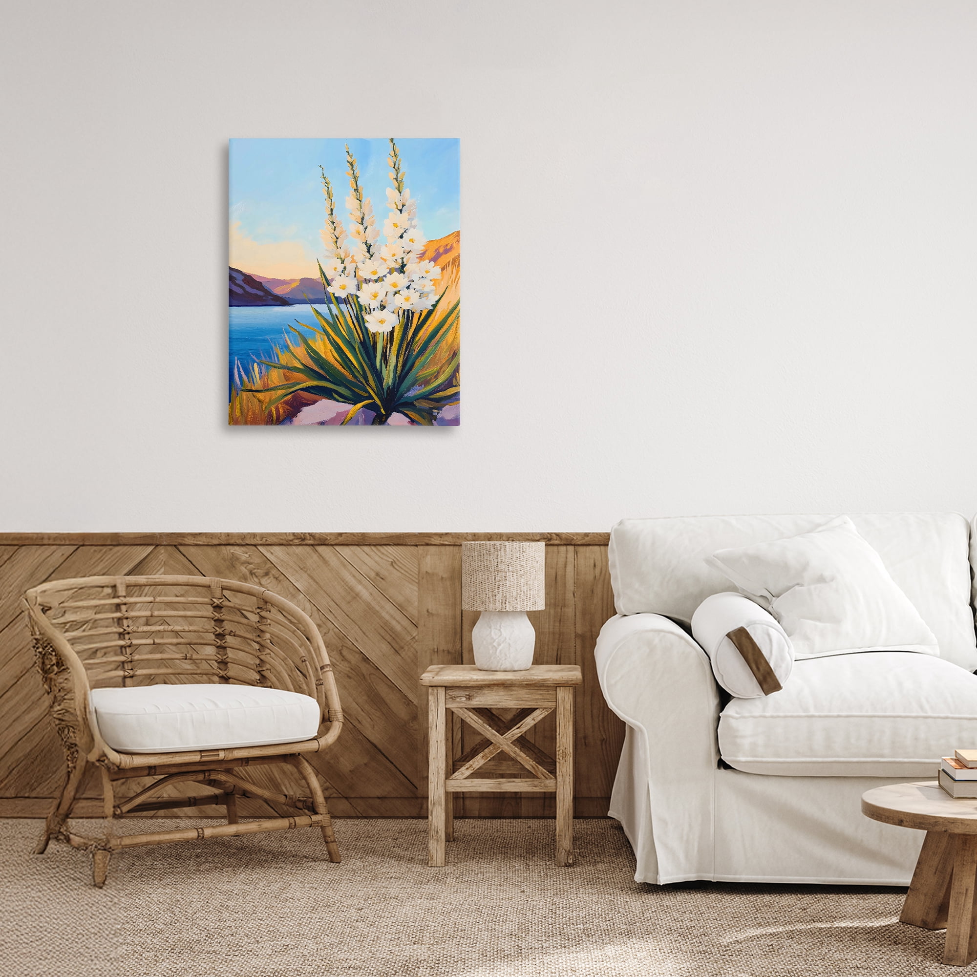 Stupell Industries Yucca in Bloom By The Lake Canvas Wall Art, design by The Prints Vibe