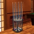 thumbnail image 5 of Floor Stand Billiard Pool Cue Rack 8 Billiard Pool Stick Holder with 4 Drink Holders, 5 of 12
