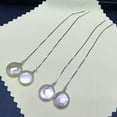 thumbnail image 3 of EOEMY New Fashion 12-13mm Aaa+ Natural South Sea Baroque Pearl Earrings Silver, 3 of 4