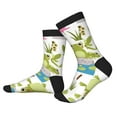 thumbnail image 2 of Pofeuu Cartoon Frogs Print Crew Socks, Adult Running Hiking Socks for Youth and Adult, 2 of 7