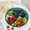 Green, variant on openpig Round Plastic Serving Tray/Platters, Food Storage Trays Containers, Snack Fruit Vegetable Trays, Round Fruit Serving Tray with 3 Compartments, Green
