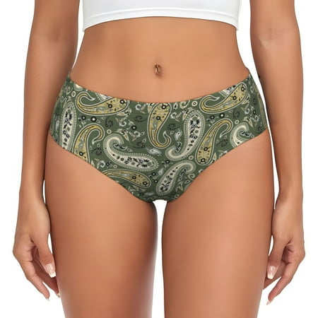 Womens Underwear - Paisley Pattern No.90100 No Show Seamless Underwear for Women  Soft Stretch Womens Panties  Hipster Ladies Panties Bikini Underwear Briefs
