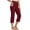 Wine, variant on AherBiu Capri Yoga Pants for Women High Waisted Stretch Summer Casual Workout Athletic Capris with Pockets