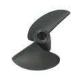 thumbnail image 1 of Hélice rotativa de doble palas de plástico negro de 38 mm de diámetro P/D1.4 3814 para modelo de barco con eje de 3/16", 1 of 2