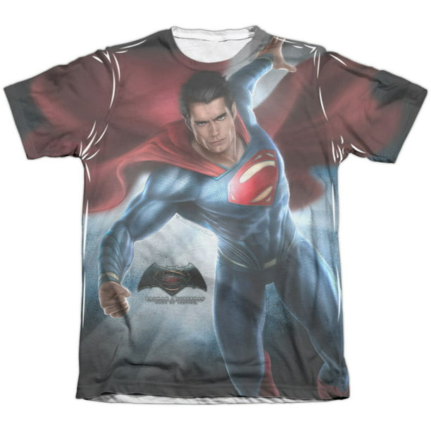 Batman v Superman: Dawn Of Justice Men's Superman Light Sublimation T-shirt  White 