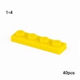 thumbnail image 1 of 40PCS MOC 3710 Plate 1x4 Building Blocks Kit High-Tech Board Light Panel Bricks Particle Idea Toys Children Birthday Kid Gifts 3710-yellow, 1 of 6