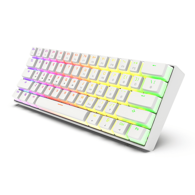 Clavier Mécanique Filaire Gateron avec Commutateur Optique, Touches Pouding, RVB, 61 Touches, Clavier de Jeu à Commutation à Chaud