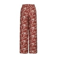 thumbnail image 5 of Lilgiuy Women's Casual Tassel Lace Up Printed Split Wide Leg Pants Best Gift for Friends or Family, 5 of 5
