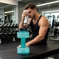 thumbnail image 4 of Dumbbell Water Bottle 2.2L – Portable Gym & Fitness Sports Bottle for Workout Hydration, See-Through Design - Green, 4 of 6