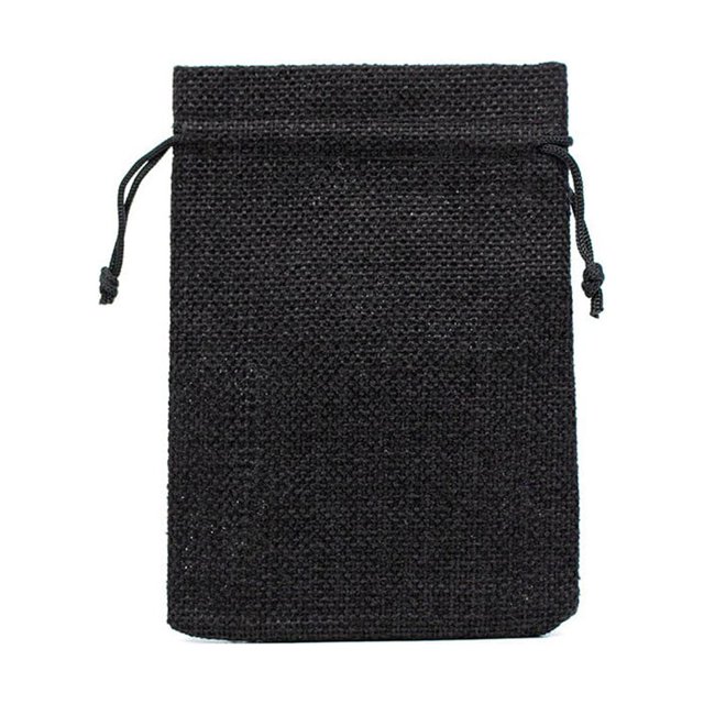 Minnieouse 50 Uds. De arpillera con cordón para joyería, pendientes, collares, bolsas, bolsas de embalaje de arpillera, paquete para fiesta, Ropa, zapatos y accesorios Miscelánea Negro
