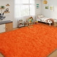 thumbnail image 4 of Janvonne Area Rugs for Living Room,8x10ft Soft Fluffy Shaggy Indoor Floor Carpet for Bedroom,Dorms, Nursery Rooms, Home Decor Aesthetic,Orange, 4 of 8