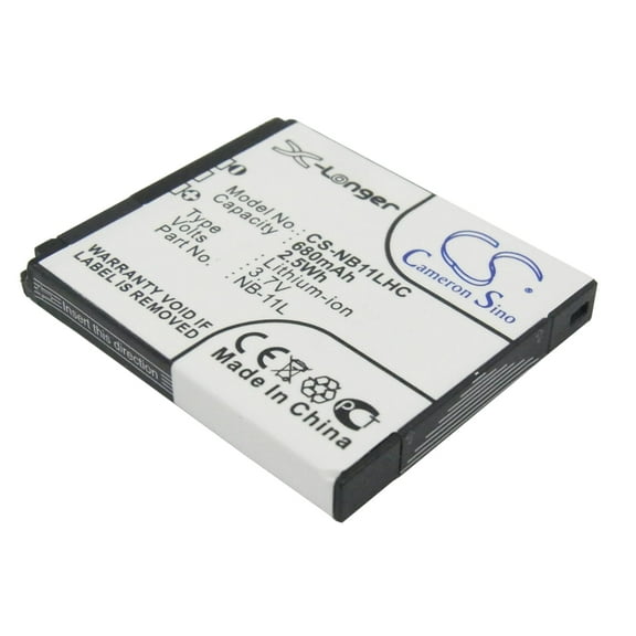 680mAh NB-11L NB-11LH Battery for Canon PowerShot A2500 PowerShot A3200 PowerShot A3400 IS PowerShot A3300 IXUS 165 IXUS 127 IXU