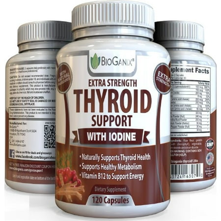 Best Thyroid Support Complex Supplement (120 Caps) #1 Helper for Overactive/ Underactive Thyroid +