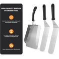 thumbnail image 3 of WQLPP-Spatule en Acier Inoxydable pour Gril Extérieur, 3 Pcs Accessoires de Gril Plat, Comprend Grande Cuillère à Gril, Spatule Perforée, Spatule à Burger Smash, 3 of 4