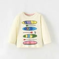 thumbnail image 2 of Ludearly Girls Long Sleeve Tops Cute Print Casual Shirt For Toddler Kids Soft Comfortable Daily Wear Autumn Winter Fashion Tee, 2 of 6