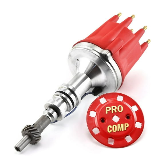 Speedmaster PCE376.1104.04 Compatible with Ford 351W Windsor 8000 Series Pro Billet Distributor [Red Screw-on]