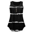 thumbnail image 4 of Playeras,Blusas y Tops,Ropa para Mujer Mujeres Racerback Camisetas sin mangas Blusa de tirantes sin mangas suelta informal de verano con estampado de tallas grandes para mujer (Black, XXXXXL), 4 of 7