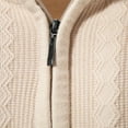 thumbnail image 3 of Men's Quarter Zip Sweater Mock Neck Knitted Pullover Top Lightweight Solid Color Long Sleeve Sweatshirt for Men (Beige XL), 3 of 6